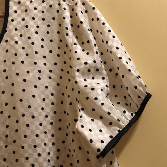 Escada Silk Black & White Polkadot Blouse - Picture 8 of 11